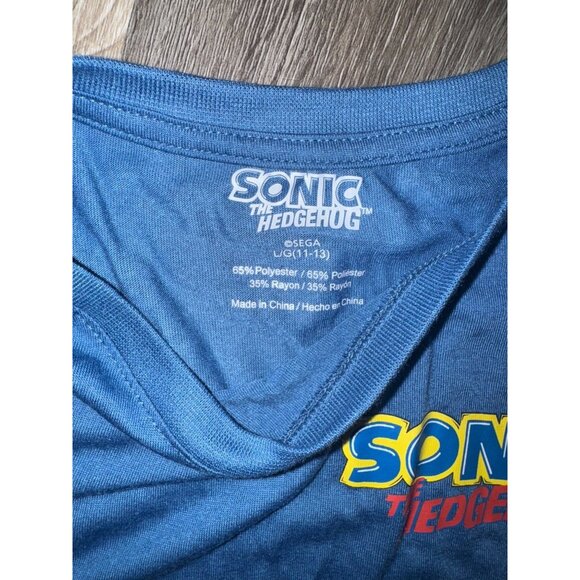 Sonic The Hedgehog Blue Graphic Tee Shirt Size L - Picture 2 of 4